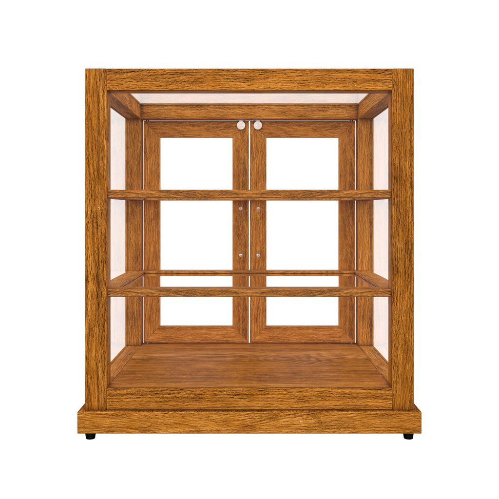 KoolMore 25 in. Light Wood Countertop Upright Dry Bakery Display Case, Pastry, Cake, and Bread Display with Tempered Glass