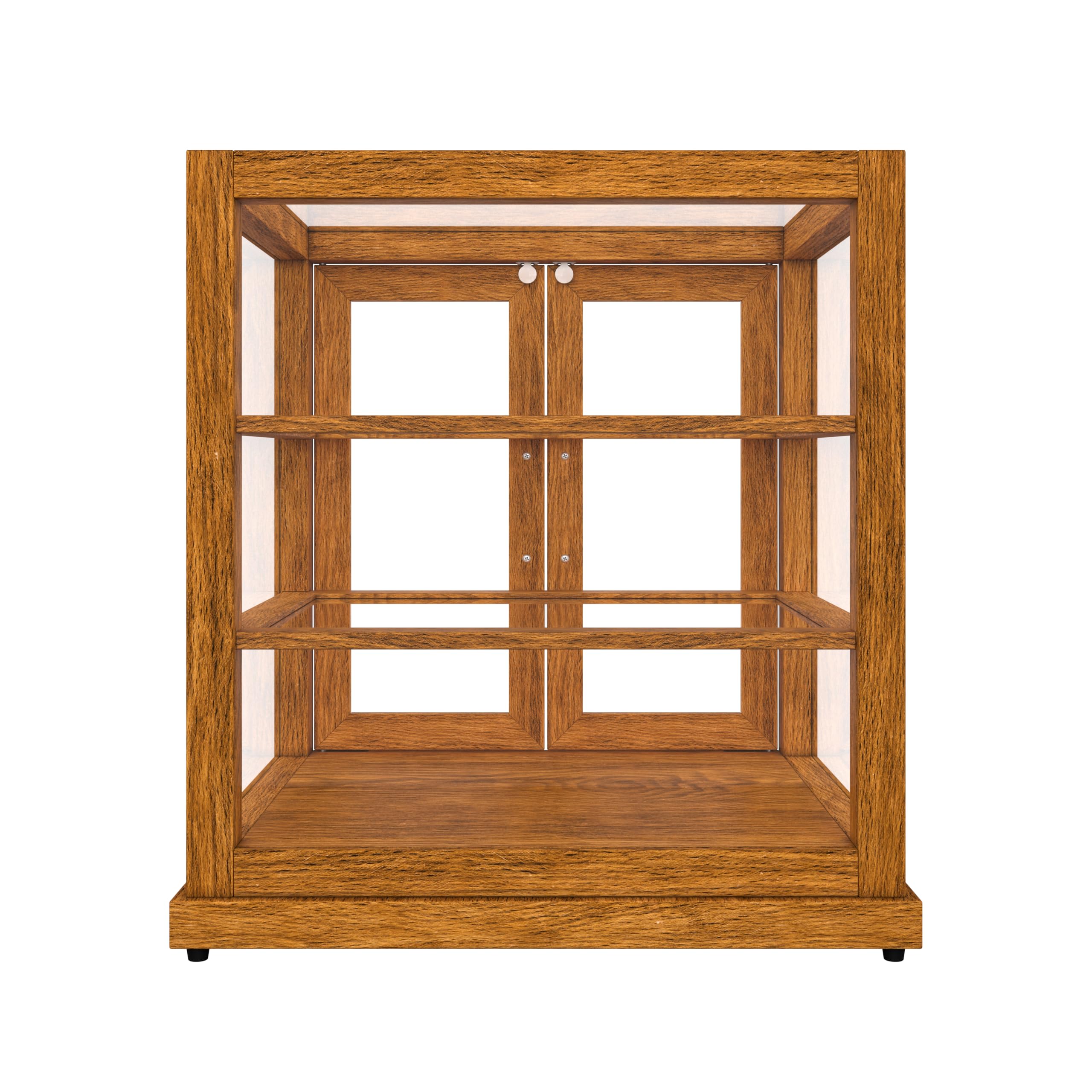 KoolMore 25 in. Light Wood Countertop Upright Dry Bakery Display Case, Pastry, Cake, and Bread Display with Tempered Glass