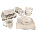 BIA Cordon Bleu 16pc Rustico Stoneware Dinnerware Set, Contains 16 Pieces, Cream (100567S1SIOC)