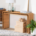 Bali & pari Nevada Rattan Console Table, Light Honey, 52-Inch, Fully Assembled