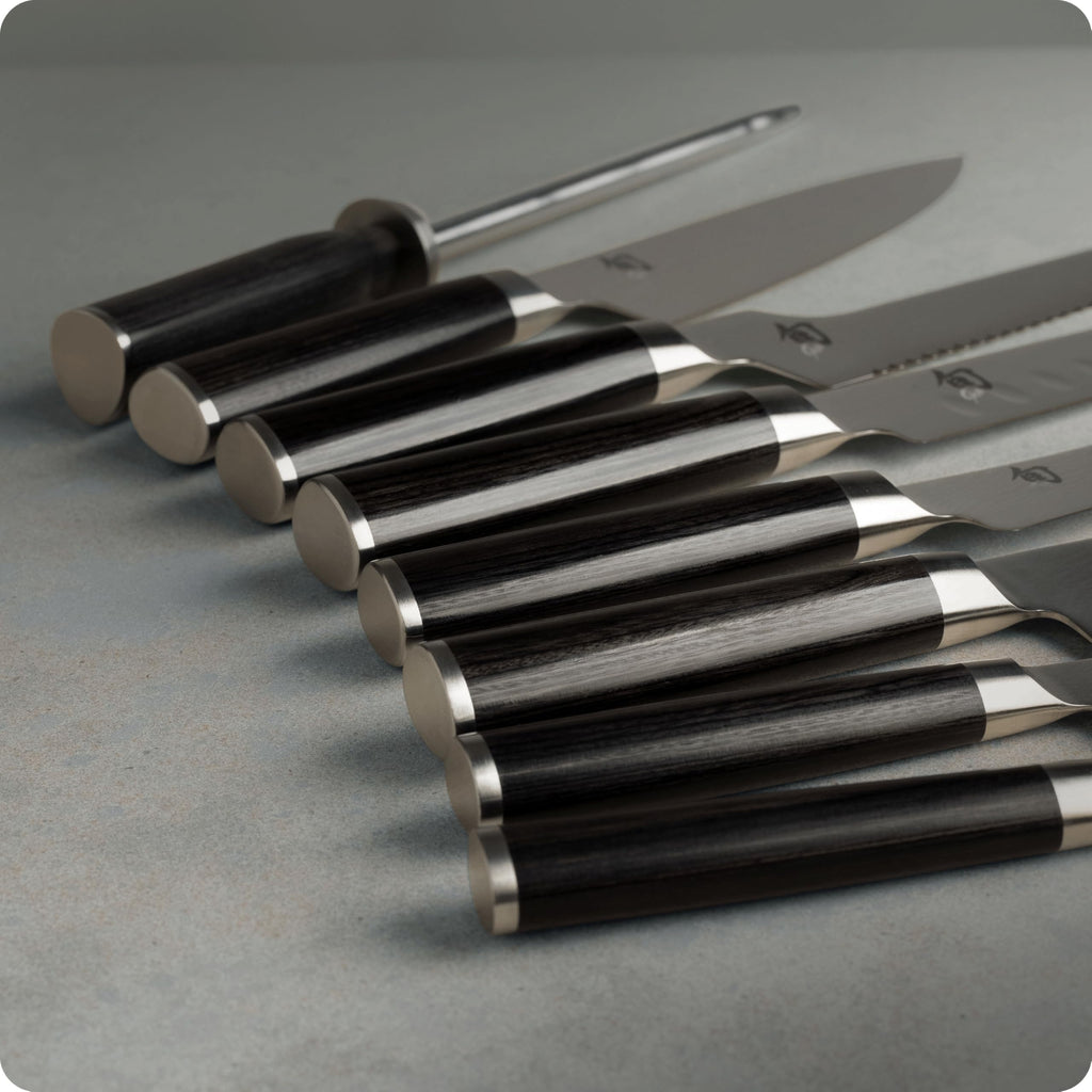 Shun Classic 9 Pc Chef's Choice Knife Block Set