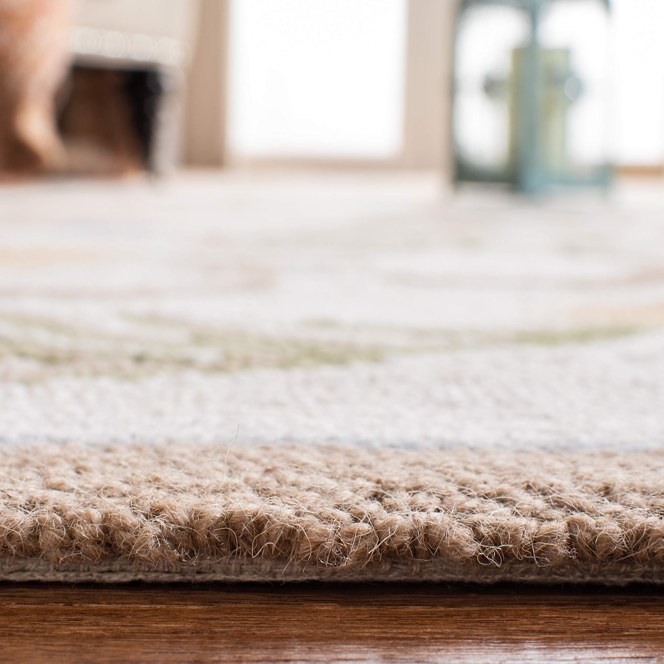 SAFAVIEH Area Rug 8x10 - Chelsea Collection - Large - Ivory, Hand-Hooked Wool, French Country Design, Ideal for Living Room, Bedroom, Office, Dining Space (HK248A)