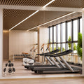 brisafe 75" x 94" (2PCS 75" X 47") Gym Mirror - Full Length Wall Mirror for Gym/Dance Studio/Home/Yoga - Easy to Install, Lightweight Glassless Miorror, Reduces 60% Commercial Insurance Costs