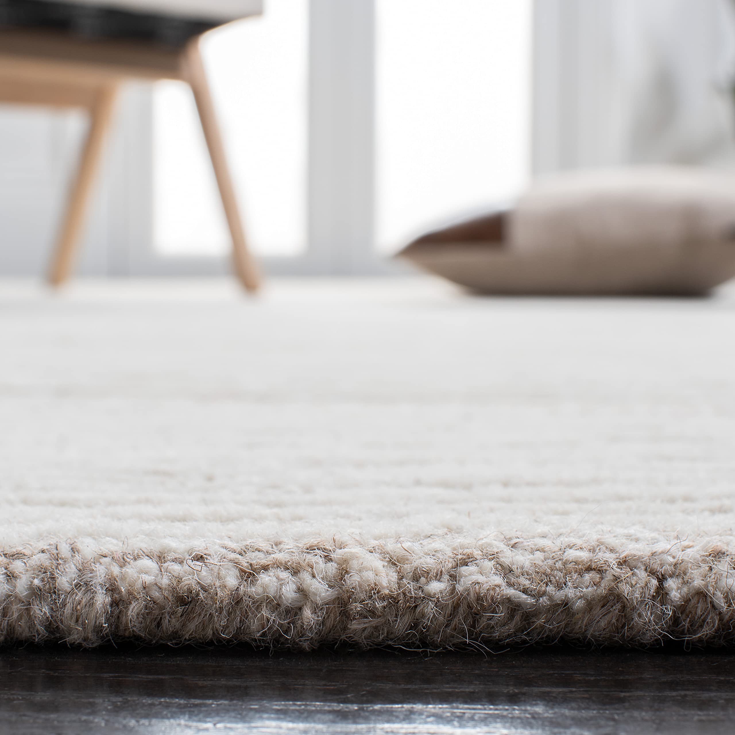 SAFAVIEH Metro Collection 8' x 10' NaturalIvory MET995A Handmade Premium Wool Living Room Dining Bedroom Area Rug