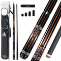 KONLLEN 2.0 Pool Cue Complete Set with Case & Extras | Carbon Fiber Pool Cue with Professional Taper | Low Deflection Shaft for Adults & League Players