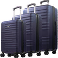 American Dreamliner 3 Piece Set Rolling Luggage, Hardshell Suitcases with Spinner Wheels, 22.5, 26.5, and 30 Inch, Navy