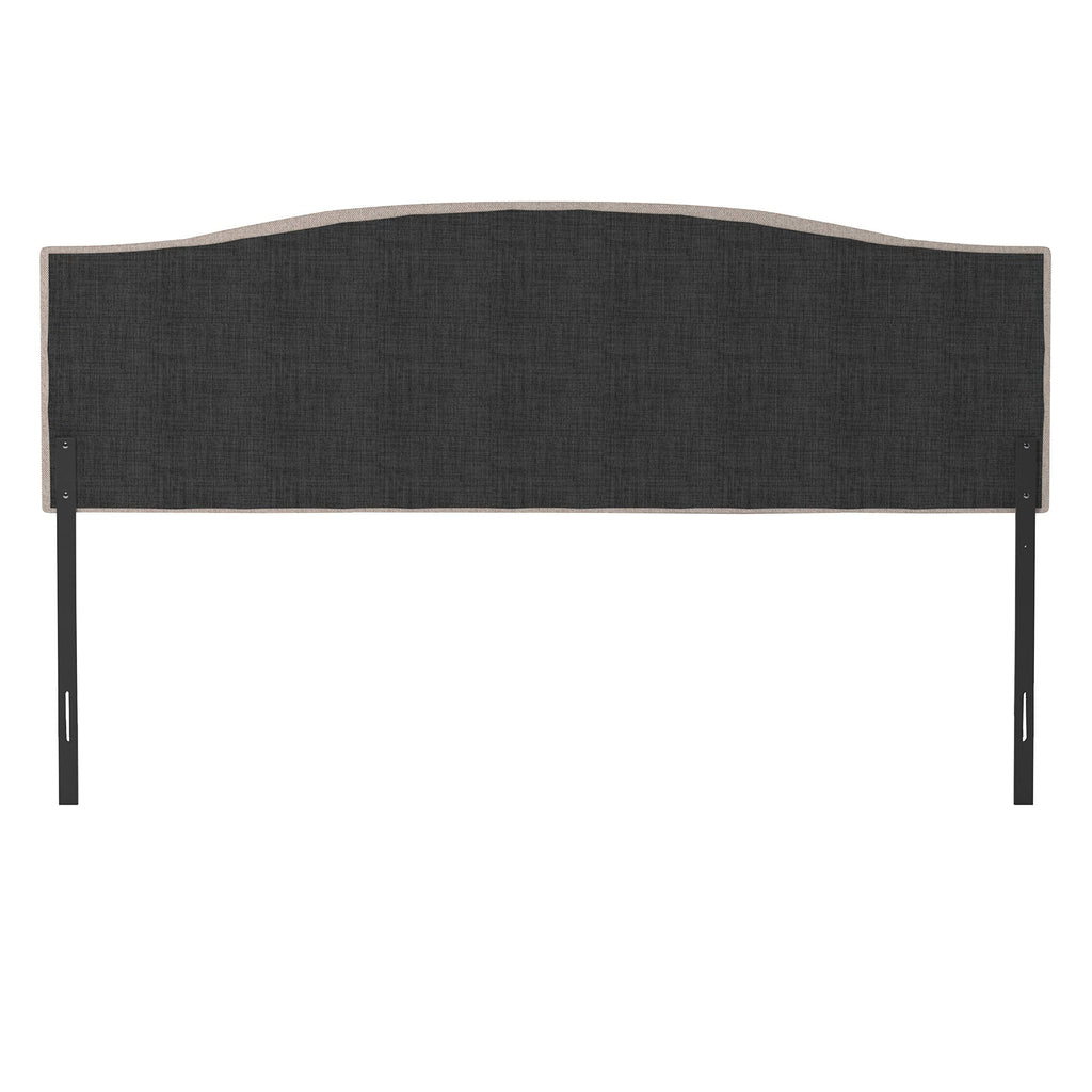 Hillsdale Provence Upholstered King/Cal King Size Headboard with Frame, Light Beige, 2694HKRL