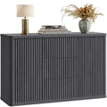SICOTAS Buffet Cabinet with Storage 54.7" Large Modern Accent Storage Cabinet with Doors and Shelves Wooden Fluted Sideboard Credenza Buffet Table Coffee Bar for Living Room Kitchen Dining Room