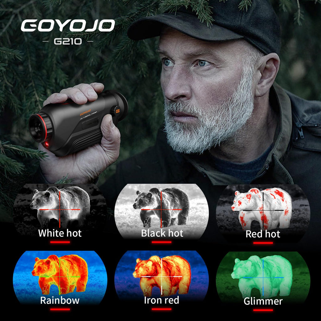 GOYOJO G210 Thermal Monocular, 256x192 Thermal Imaging Monoscope Camera for Adults, 10mm Focal Lens Vision Goggles Thermal Scopes for Night Hunting Camping