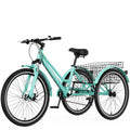EOYOBIKE 7-Speed Adult Tricycle, 24/26/27.5 Inch 3-Wheel Bike with 420 lbs Capacity, All-Terrain Mountain Trike, Dual Disc Brakes & Large Rear Basket for Seniors, Men, Women, Fitness, Shopping