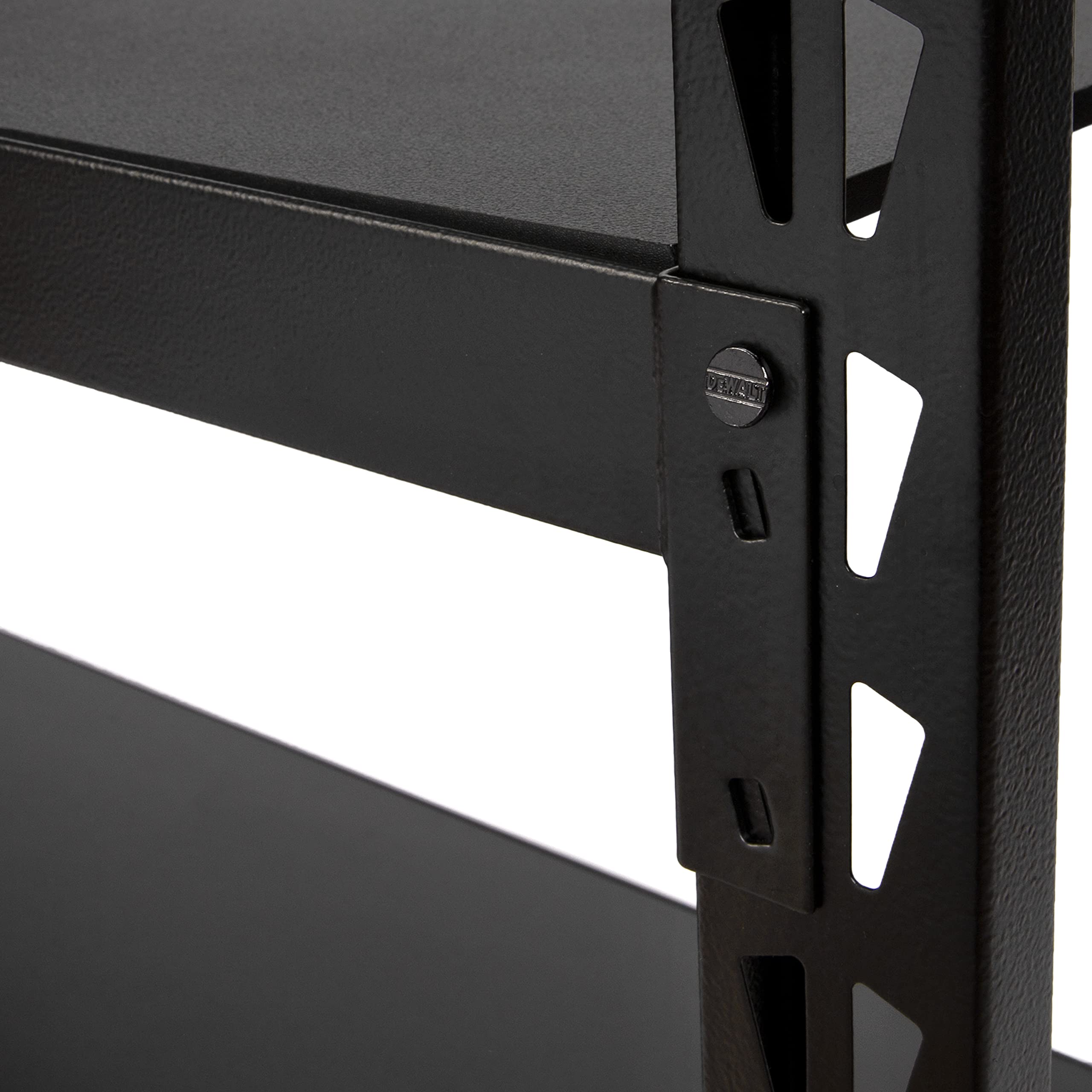 DEWALT 41658 DXST4500BLK 3-Shelf Industrial Storage Rack with Laminate Deck - 50”W x 18”D x 48”H, Black