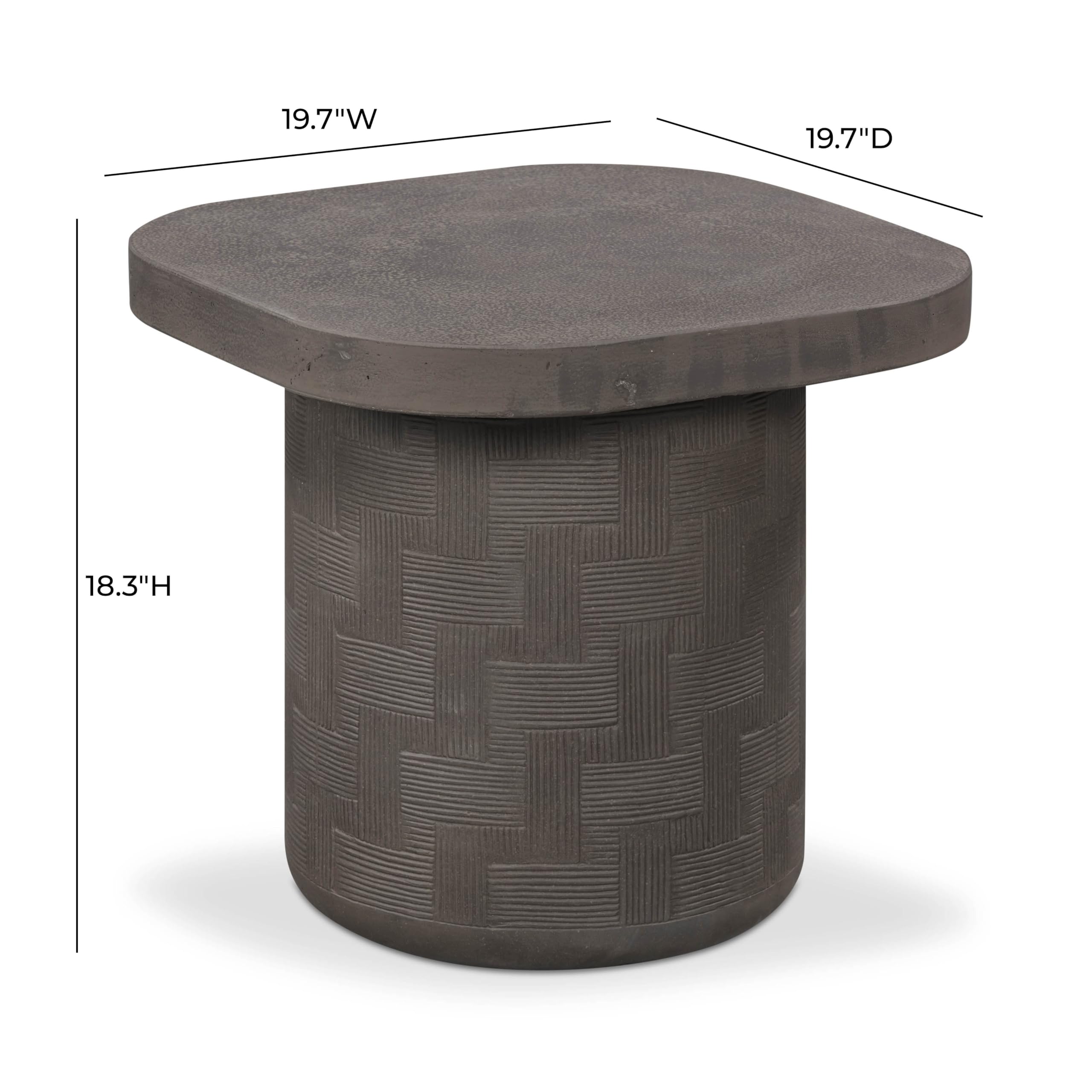 Tov Furniture Suraya Dark Umber Concrete Side Table