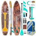TIDETREK 11'/11'6" x 33"/34" x 6" Inflatable SUP Paddle Board – Extra-Wide, Stable Stand Up Paddle Board with Premium Full Accessory Set for Adults & Youth (Earth Pulse, 11'x34 x6)