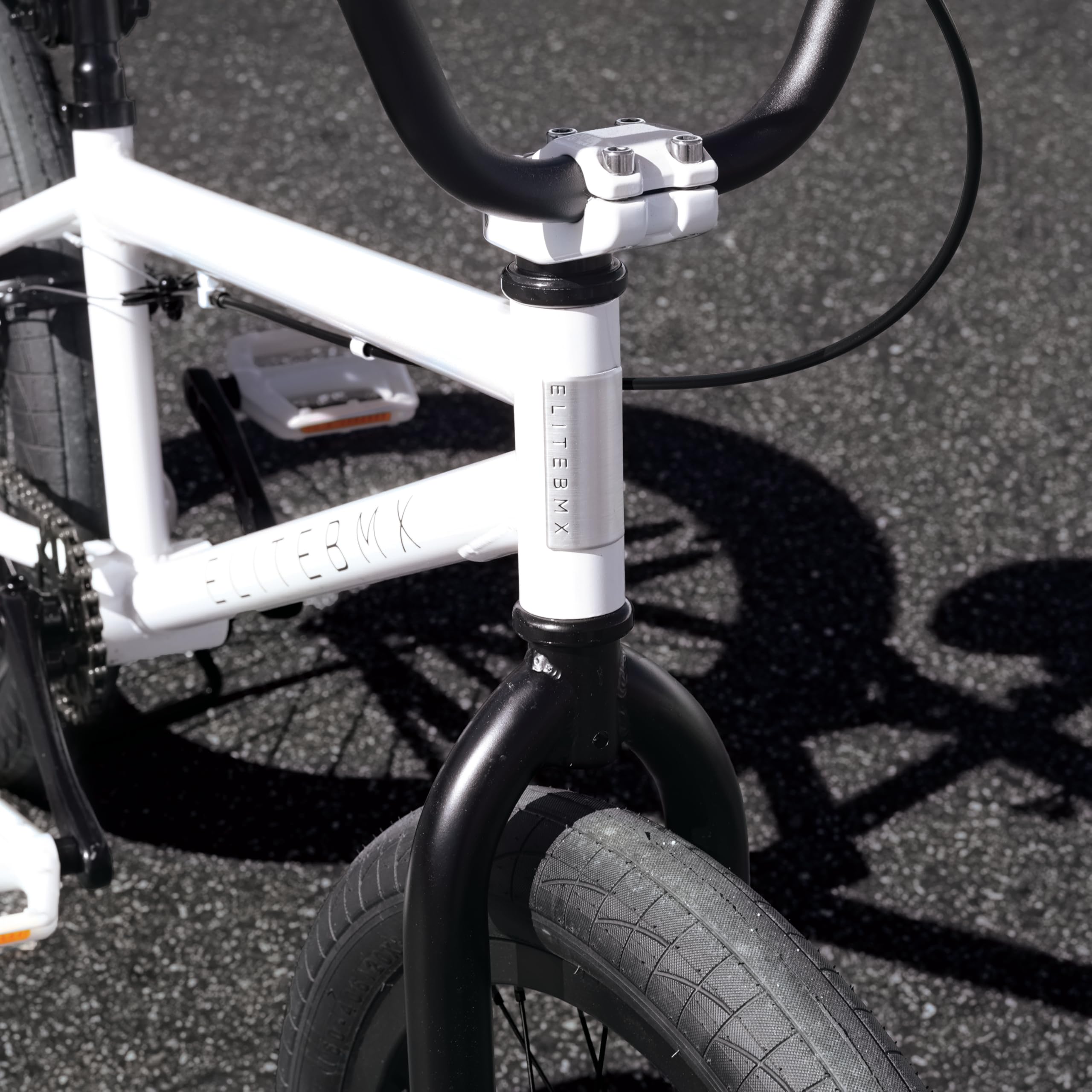 Elite BMX Freestyle Bike, Durable Steel Frame, Available in 16", 18", and 20" Sizes. New Sizes 26" and 29" BMX Bicycles. (White, 20")