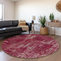 Addison Rugs Mayfield AMF912 Burgundy 8' x 8' Indoor Premium Machine Washable Runner Rug, Silky Soft, Easy Clean, Non Shedding, Bedroom, Living Room, Dining Room, Kitchen, Patio Rug