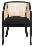 SAFAVIEH Home Collection – Rina Black & Natural Solid Wood Dining Chair with Cane Accents, Fully Assembled (DCH9501D)