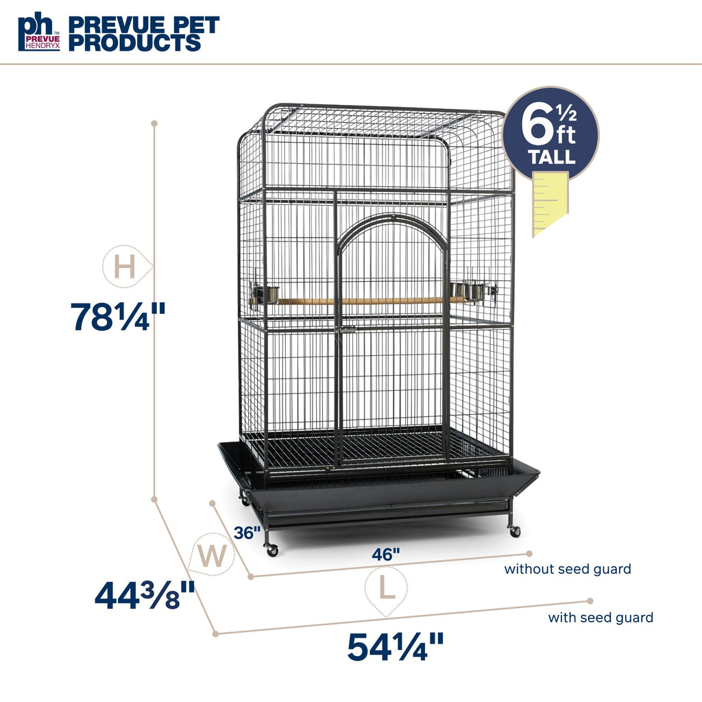 Prevue Pet Products Empire Bird Cage, X-Large, Black Hammertone,46" L x 36" W x 78 1/4" H