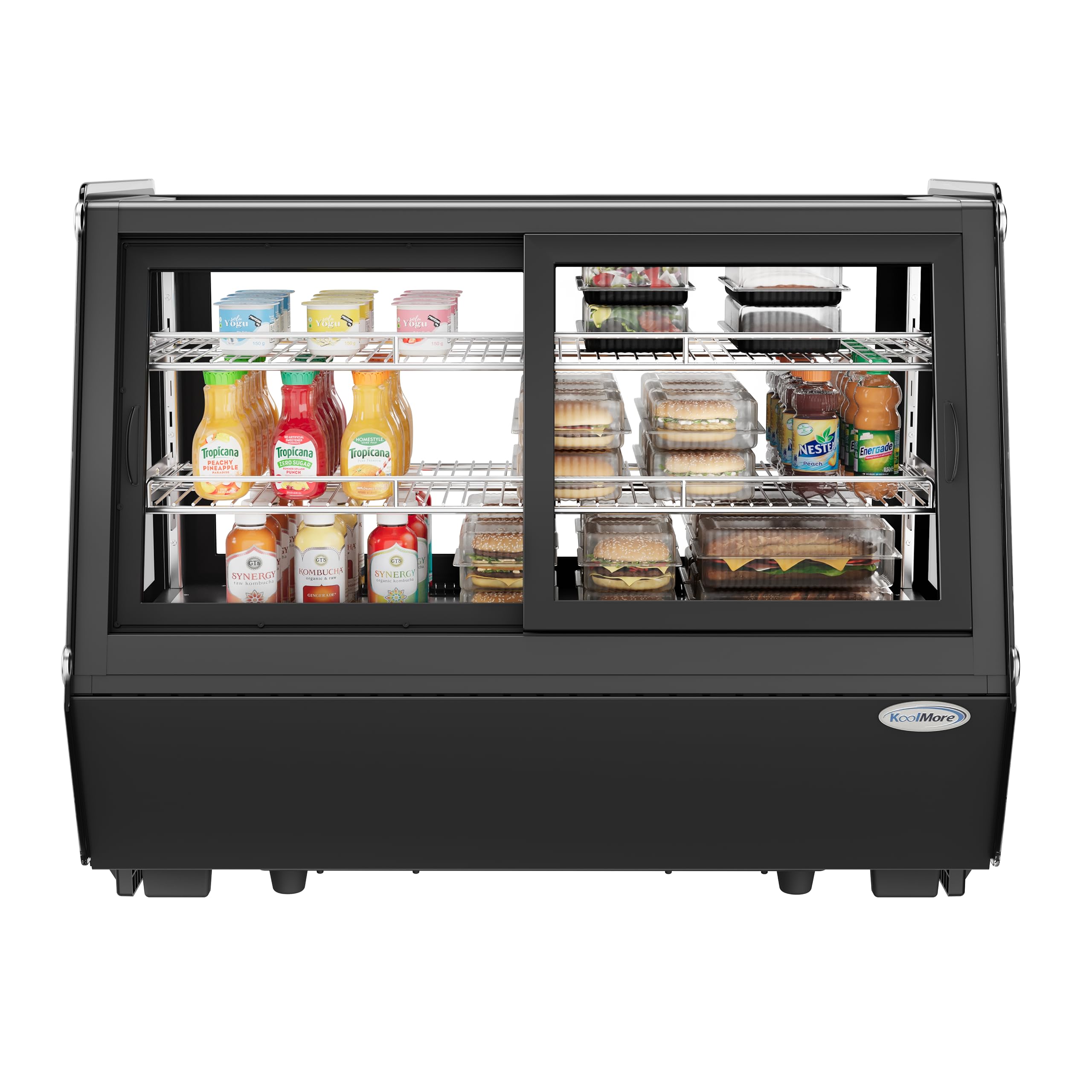 KoolMore 35 in. Self-Service Countertop Bakery Display Refrigerator in Black (CDC-165-BK)