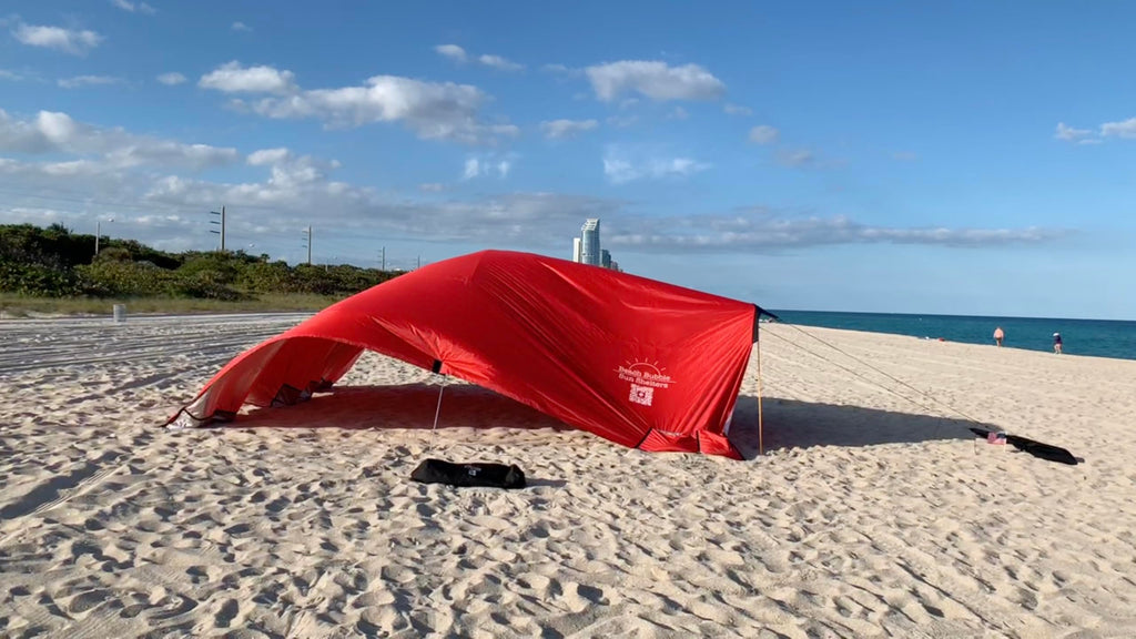 Beach Bubble Family Edition, The Ultimate Private Wind Supported Beach Cabana, +50 UPF, 12 Person Capacity