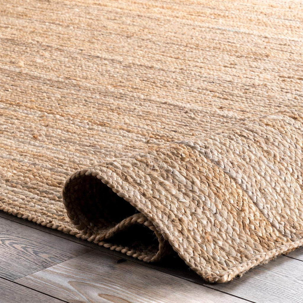 Nuloom Rigo Handmade, Natural, 8'6" x 11'6", Hand Woven, Farmhouse, Jute, Soft and Textured, High Traffic, Stain Resistant, Easy Clean, Durable Area Rug for Bedroom, Living Room, Dining, Den, Foyer
