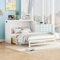 PVWIIK Queen Size Murphy Bed with Drawer for Bedroom/Living Room/Small Space,Cabinet Bed Frame/Space Saving Design, No Box Spring Needed,White