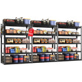 Jaqiumn Metal Garage Shelving Unit, Heavy Duty Adjustable Industrial Storage Shelves, Steel Storage Rack for Garage, Warehouse, Basement, Black, 72" H x 47.2" W x 23.6" D, 3 Pack