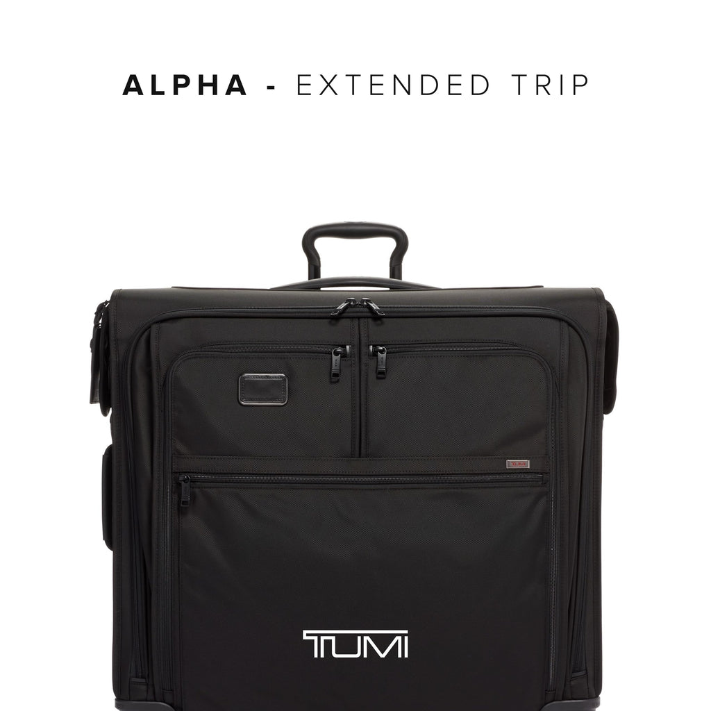 TUMI - Alpha Extended Trip 4 Wheeled Garment Bag - 4-Wheeled Clothing Bag for Hanging Suits, Dresses & Coats - With TSA Lock - Black