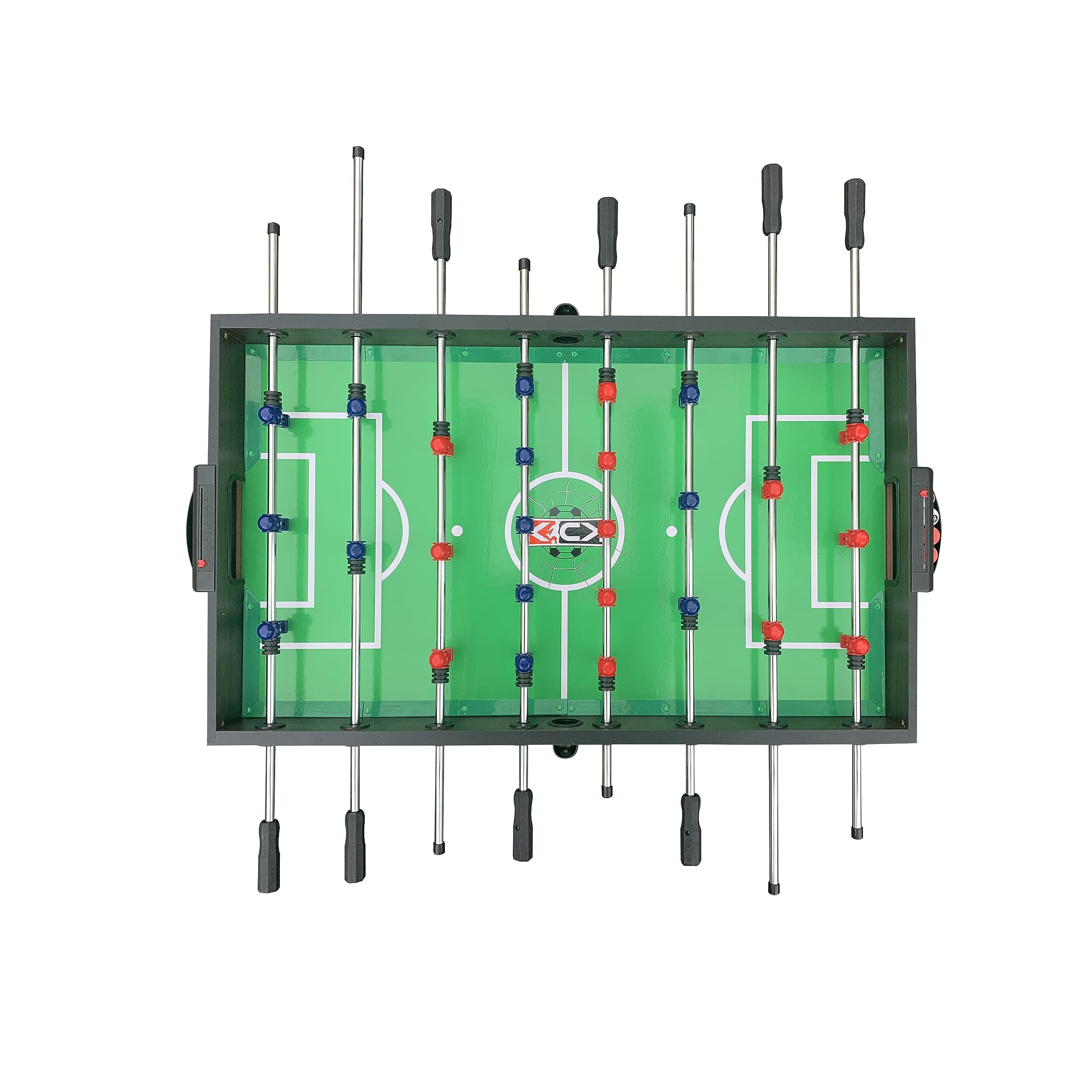 KICK Tetrad 55" 4-in-1 Multi Game Table (Brown) – Foosball, Billiards/Pool, Air Hockey & Ping Pong