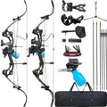 Bowfishing Bow Recurve Bow 30-45 Lbs Adjustable American Hunting Bow Compound Bow for Outdoor Hunting Shooting Fishing Right Hand (Black)