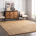 Nuloom Rigo Handmade, Natural, 8'6" x 11'6", Hand Woven, Farmhouse, Jute, Soft and Textured, High Traffic, Stain Resistant, Easy Clean, Durable Area Rug for Bedroom, Living Room, Dining, Den, Foyer