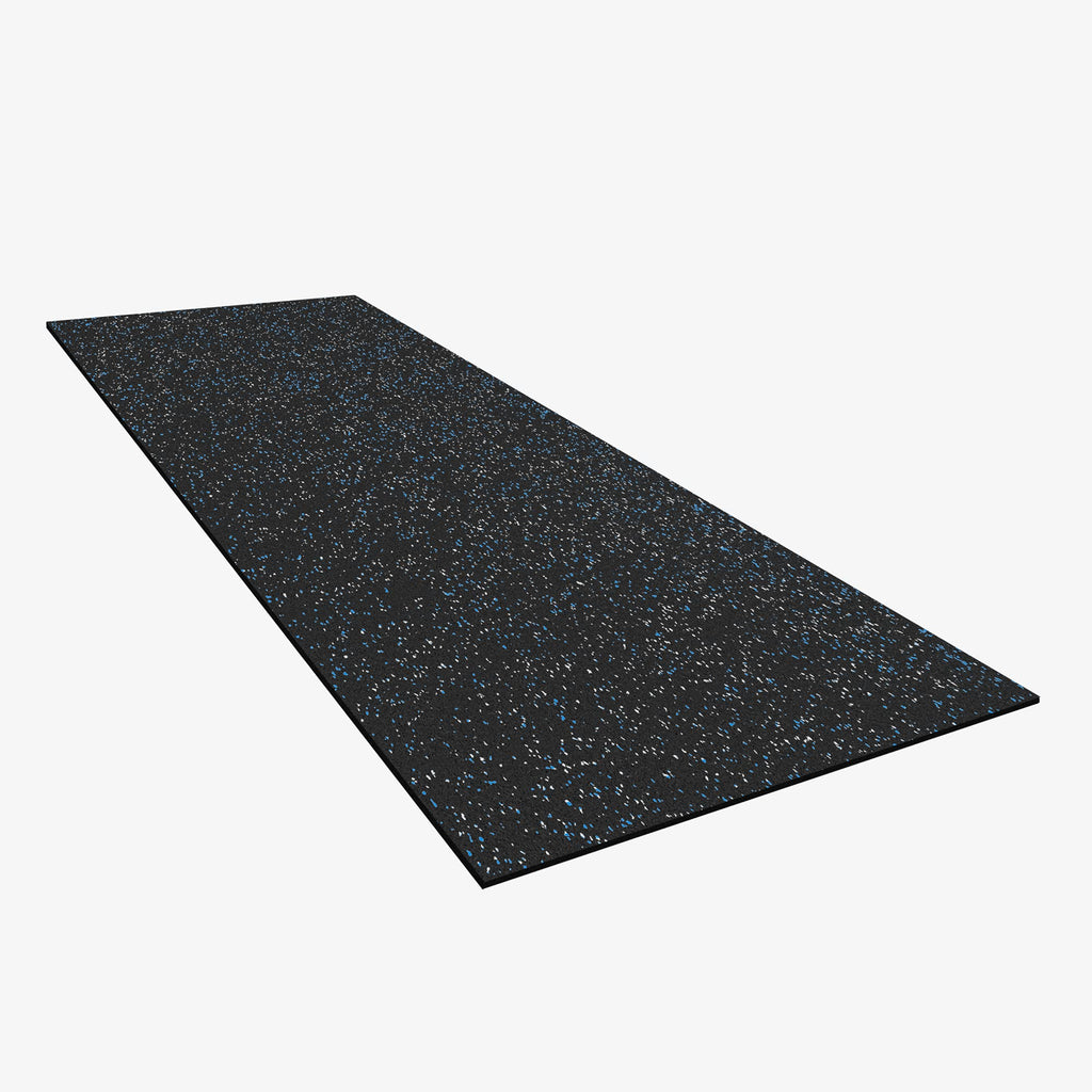 IncStores 1/4" Tough Rubber Roll (4' x 10') - Excellent Gym Floor mats for Medium/Large Equipment and Light/Moderate Free Weights (5 Mats - 4'x10' Blue/Grey)