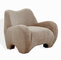 SAFAVIEH Couture Collection - Randal Light Brown Chenille Accent Chair, Modern Sculptural Lounge Seating, Fully Assembled (SFV4878A)