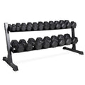 CAP 550 LB Dumbbell Set with 2-Tier Rack, Rubber Hex Weights Dumbbells Set, Home Gym Weight Set for Strength Training, Comfort Grip, Black Rack