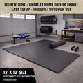 Dollamur 12'x12'x1-7/8" Home Mat, Charcoal Gray, Tatami, FLEXI-Connect®