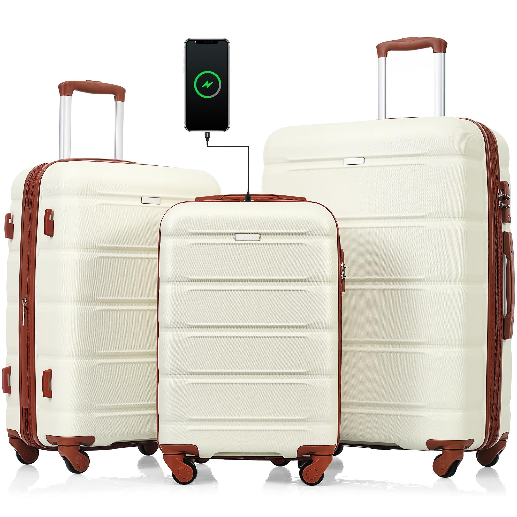 EastVita Lightweight, Beige, Carry-On 20/24/28Inch