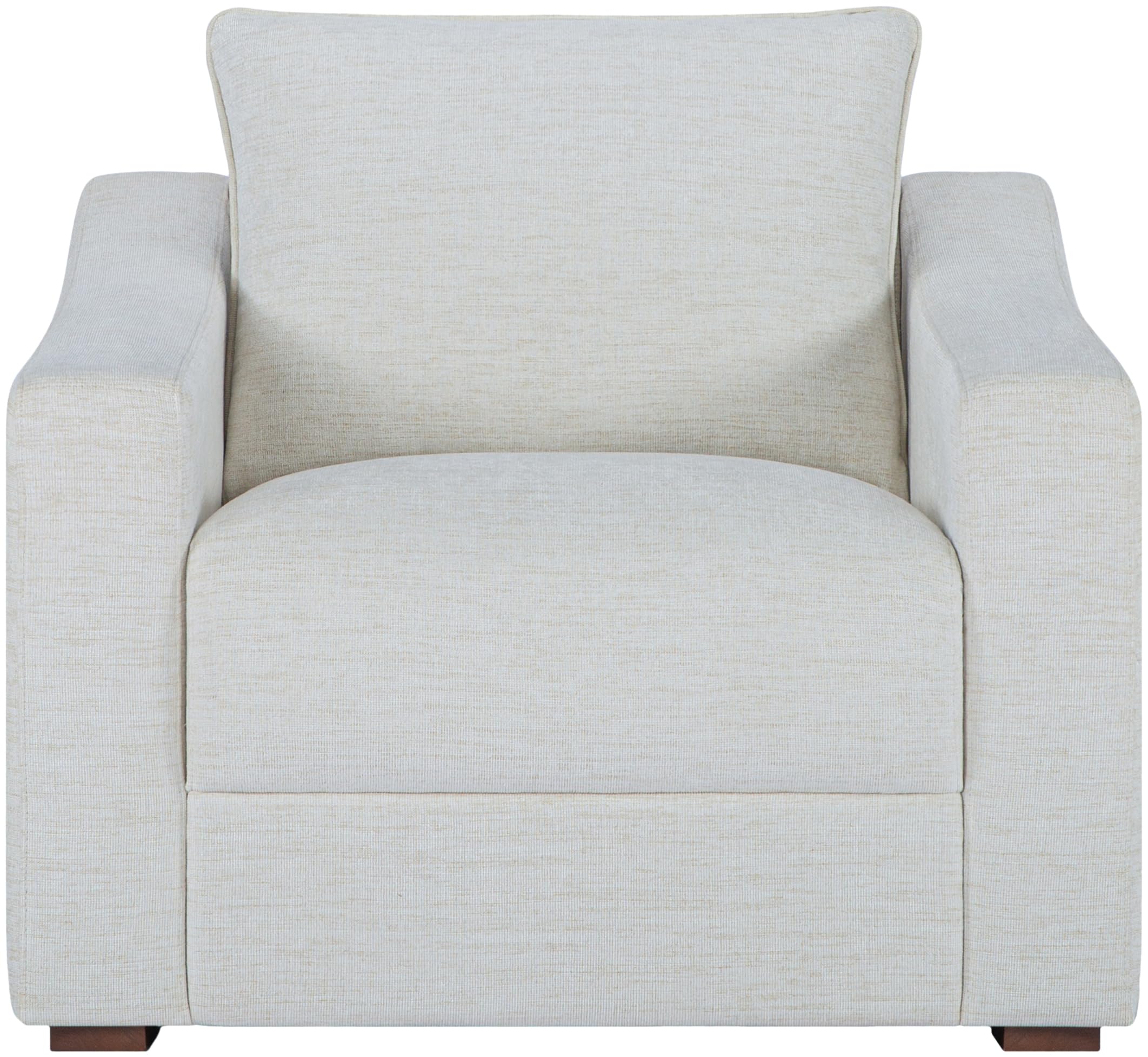Livabliss Sutterlin Modern Accent Chair, 32" H x 35" W x 34" D, Cream