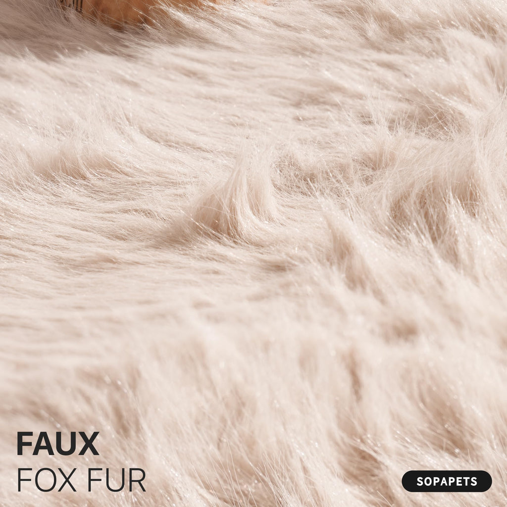 Aesthetic Cat Tree Tower for Large Cats, Large Cat Tree for Maine Coon Indoor Cats with Faux Fox Fur, Solid Wood Sisal Scratching Post, Perches, Platform & Toy Ball