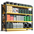 Letaya 6000LBS Heavy Duty Storage Shelves,79" W Metal Garage Shelving Units,4 Tier Large Tall Industrial Shelving,Adjustable Utility Rack Shelf for Warehouse,Basement (Yellow, 79" W x 24" D x 79" H)