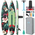 ZLX 11'6" Extra Wide Inflatable Paddle Board, Touring Stand Up Paddleboard, Fast-Tracking SUP for Long-Distance, Stable Center Fin, Portable Backpack & Accessories for Adults, 500lb/3 People/Family