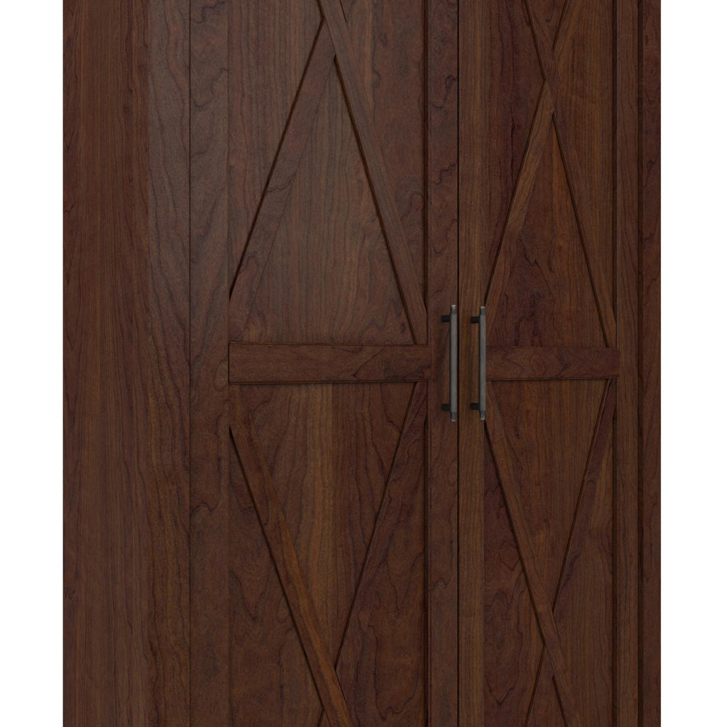 Bush Home Key West Tall Storage Cabinet with Doors in Bing Cherry
