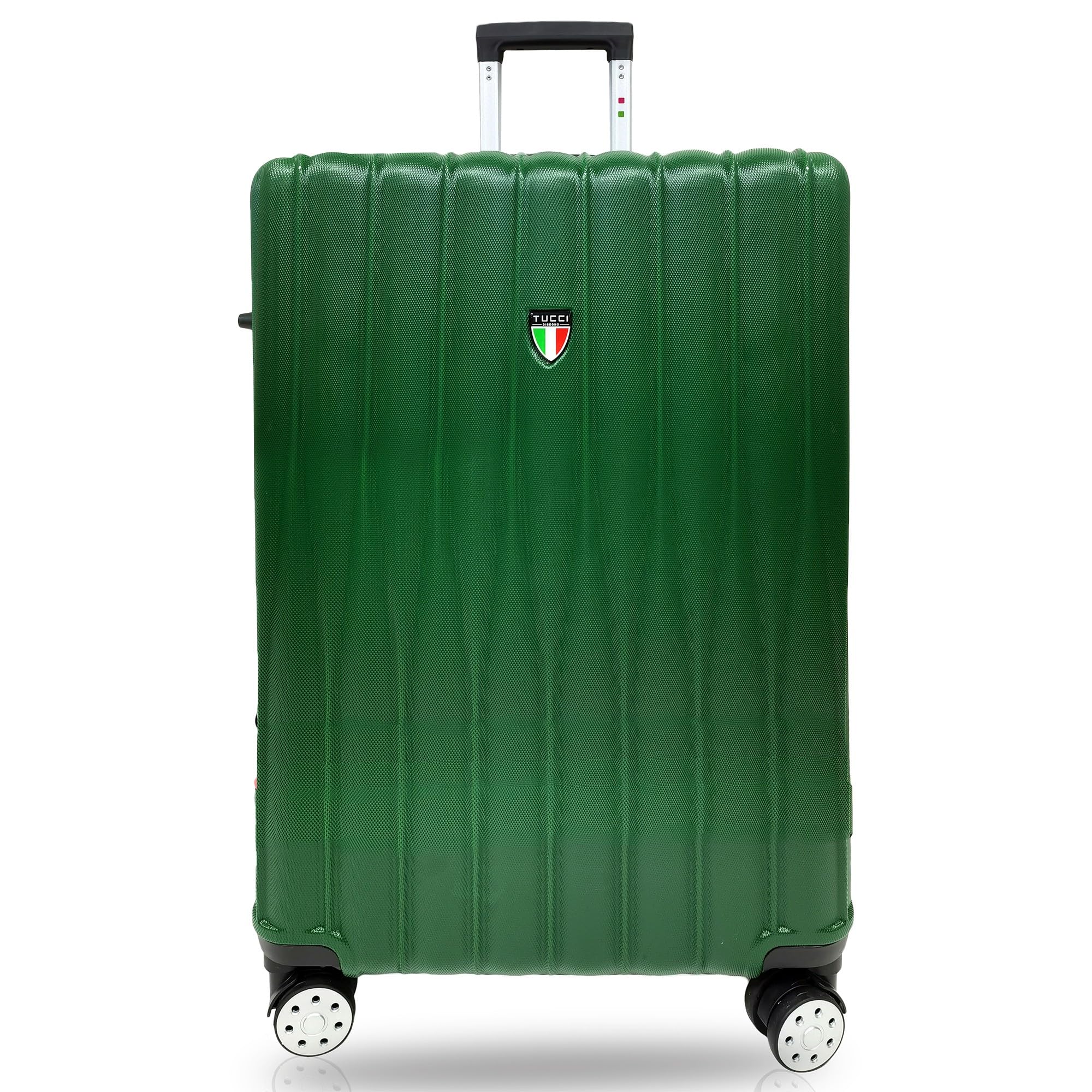 Tucci Italy Baratro Hardside Spinner Luggage Set of 3, 20/24/28", Durable & Lightweight, Army Green