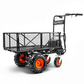 SuperHandy Utility Service Cart Power Wagon Wheelbarrow Electric 48V DC Powered 660Lbs Load and 1000Lbs+ Hauling Capacity Farm and Garden All Purpose Modular Cargo Bed