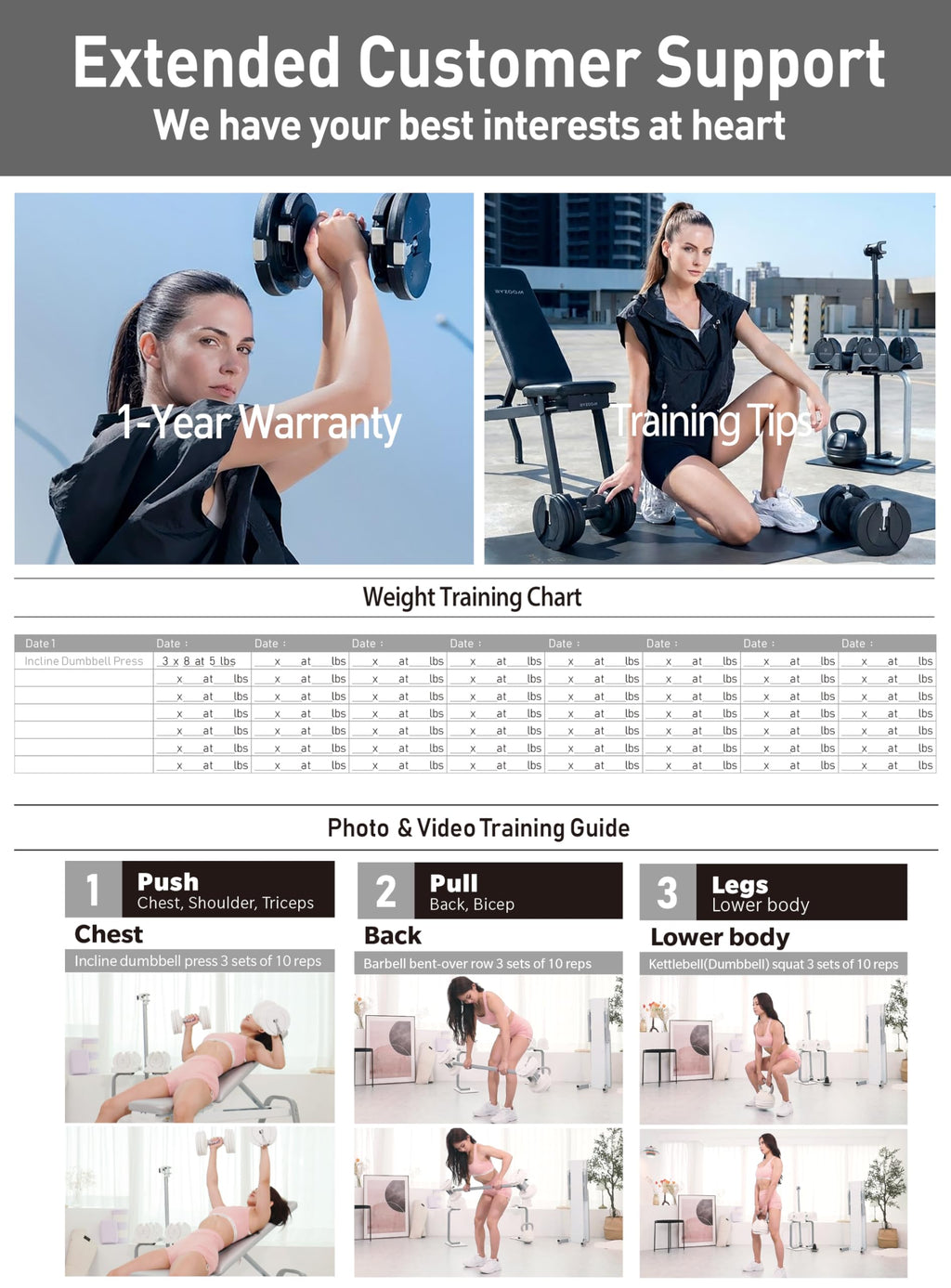 BYZOOM FITNESS Pure Series Adjustable Dumbbell – 27.5LB Pair Set of 2 – 10-in-1 Adjustable Weights for Home Gym, Garage Gym, Small Apartments, for Strength Training & Fitness Workouts, Black