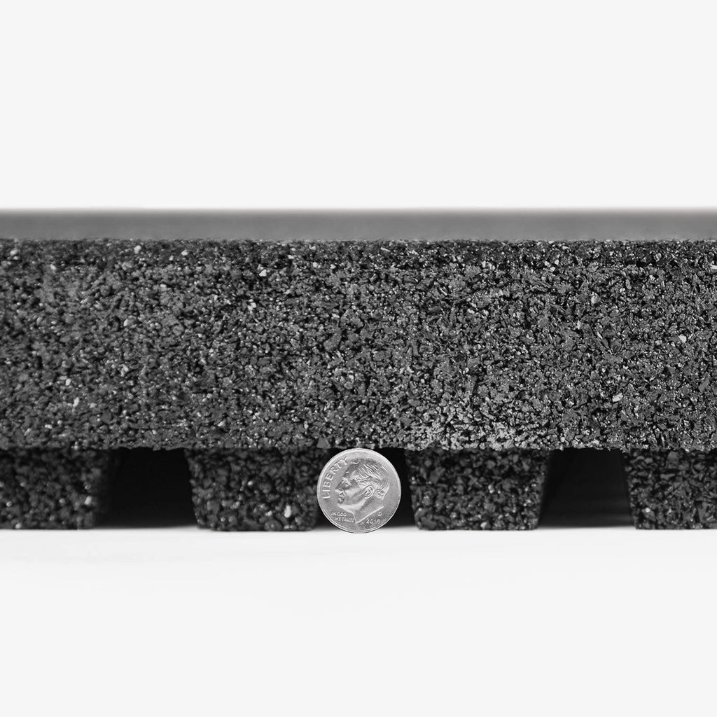 IncStores 2.5 Inch Thick Jamboree Rubber Interlocking Floor 2' x 2' Tiles | Heavy Duty Rubber Outdoor Tiles to Build Better Playgrounds at Homes, Schools, and Daycares | Gray, 75 Tiles