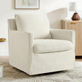 KISLOT Swivel Accent Chair Rocking Recliner 360 Degree Swivel Armchair Machine-Washable Cover for Nursery Living Room Bedroom