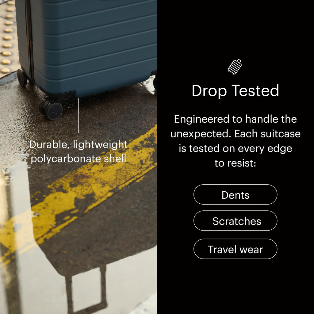 Away Large Checked Luggage - 29-Inch Lightweight Hardside Suitcase with Four WhisperGlide 360° Spinner Wheels, Interior Compression System, TSA-Accepted Lock - Jet Black