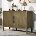 Merax Modern Rustic Wood Buffet Sideboard with Storage Shelf, 2 Doors Coffee Bar Cabinet TV Stand for Bedroom Living Room Dinning Room Kitchen Espresso