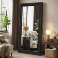 WISSMIELS Full Length Mirror 71"x30", Large Solid Wood Frame Floor Mirror, Leaning Floor Mirror, Stable Frame, Shatterproof Glass, Modern Classic Style for Bedroom, Living Room, Entryway