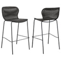 Coaster Home Furnishings Mckinley Faux Rattan Metal Bar Chair Brown (Set of 2)