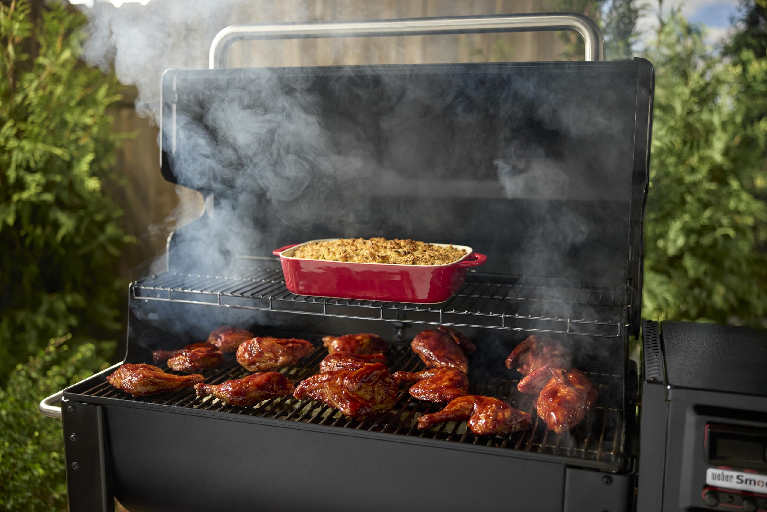 Weber Smoque™ XL 34‑Inch Pellet Smoker, Black – Outdoor BBQ Pellet Grill Up to 500 Degrees with SmokeBoost, SmoqueVent Airflow System & Rapid React PID Temperature Control